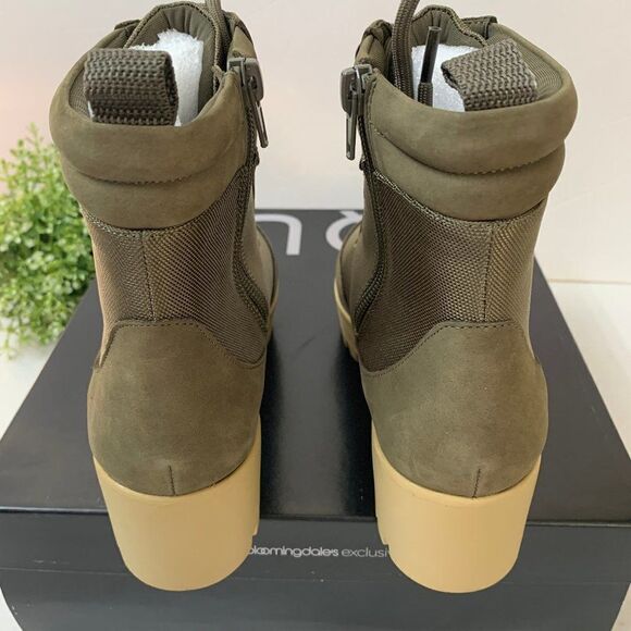 Aqua Go Hiker Combat Platform Booties Olive Green - Picture 6 of 13